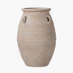 Grey Wash Fibrestone Decorative Vase with Handles Large