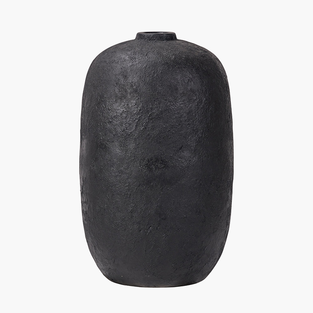 Black Fibrestone Decorative Vase Tall