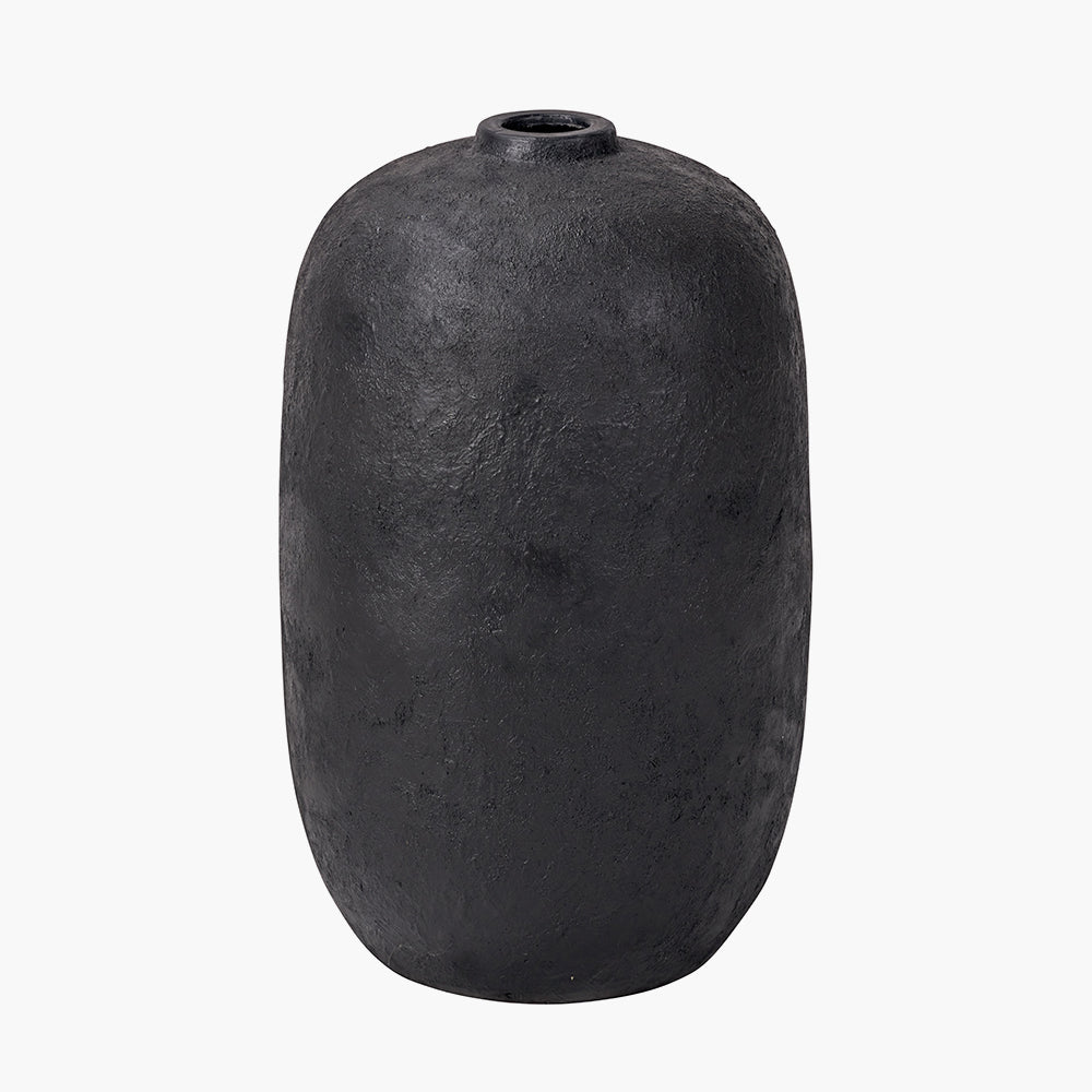 Black Fibrestone Decorative Vase Tall