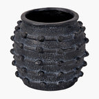 Black Bobble Fibrestone  Decorative Planter