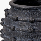 Black Bobble Fibrestone  Decorative Planter