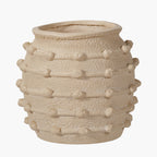 Cream Bobble Fibrestone  Decorative Planter