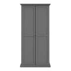 Paris Wardrobe with 2 Doors in Matt Grey