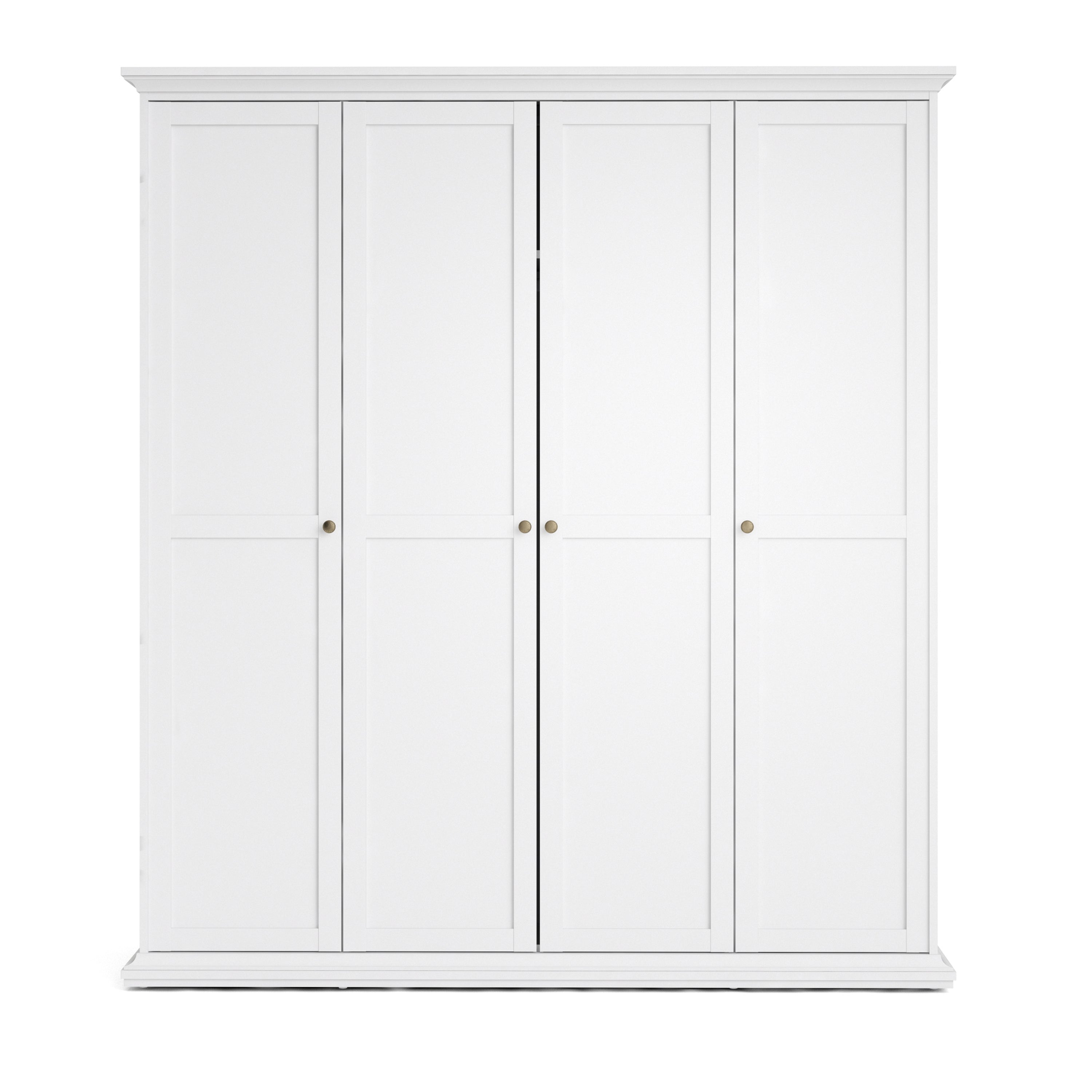 Paris Wardrobe with 4 Doors in White