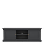 Paris TV-unit 2 frame Doors in Matt Grey