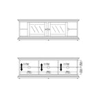 Paris TV Unit Wide 2 Doors 1 Shelf in White