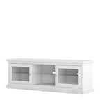 Paris TV Unit Wide 2 Doors 1 Shelf in White