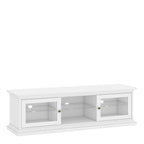 Paris TV Unit Wide 2 Doors 1 Shelf in White