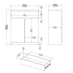 Naia Sideboard - 1 Drawer 2 Doors in Black Matt