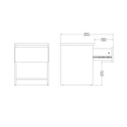 Naia Bedside 1 Drawer 1 Shelf in Black Matt