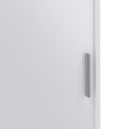 Naia Wardrobe with 1 Sliding Door 1 Door 3 Drawers in White High Gloss