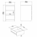 Naia Bedside 3 Drawers in Jackson Hickory Oak