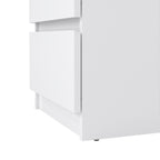 Naia Bedside 3 Drawers in White High Gloss