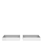 Naia Set of 2 Underbed Drawers (for Single or Double Beds) in White High Gloss