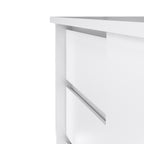 Naia Storage Unit with 1 Sliding Door and 3 Drawers in White High Gloss