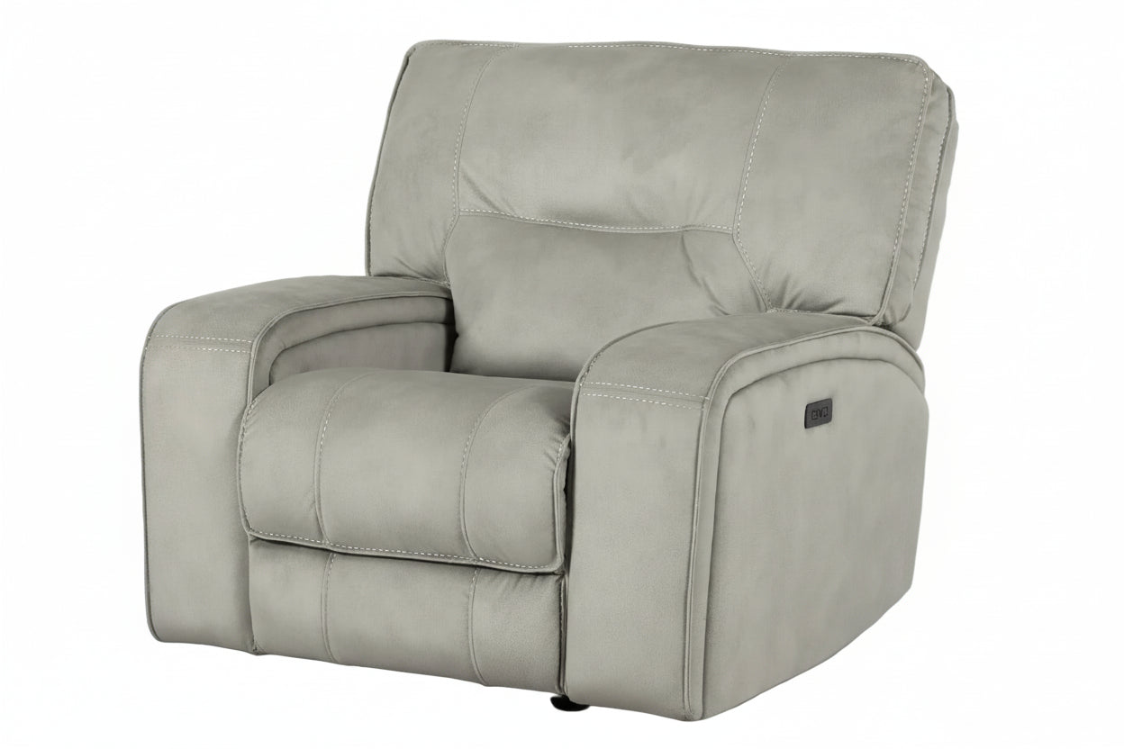Excalibur Beige Lay-Z-Boy Style Fabric Power Recliner Armchair