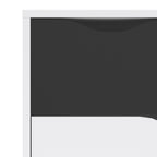 Oslo TV Unit Wide 2 Drawers 4 Shelves in White and Black Matt