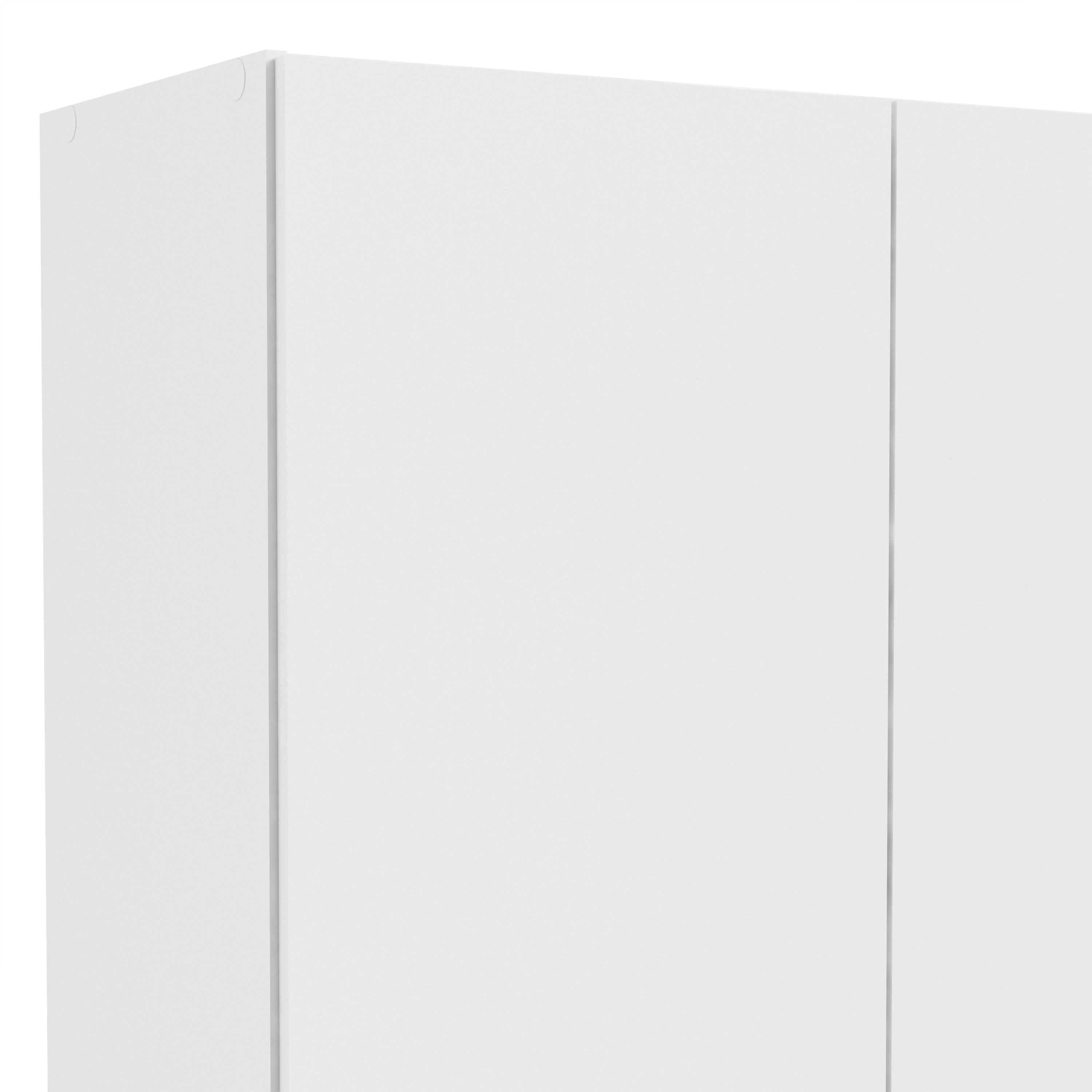 Space Wardrobe with 2 Doors + 1 Drawer in White 1750