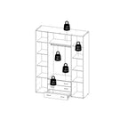 Space Wardrobe 4 Doors 3 Drawers in Oak 2000