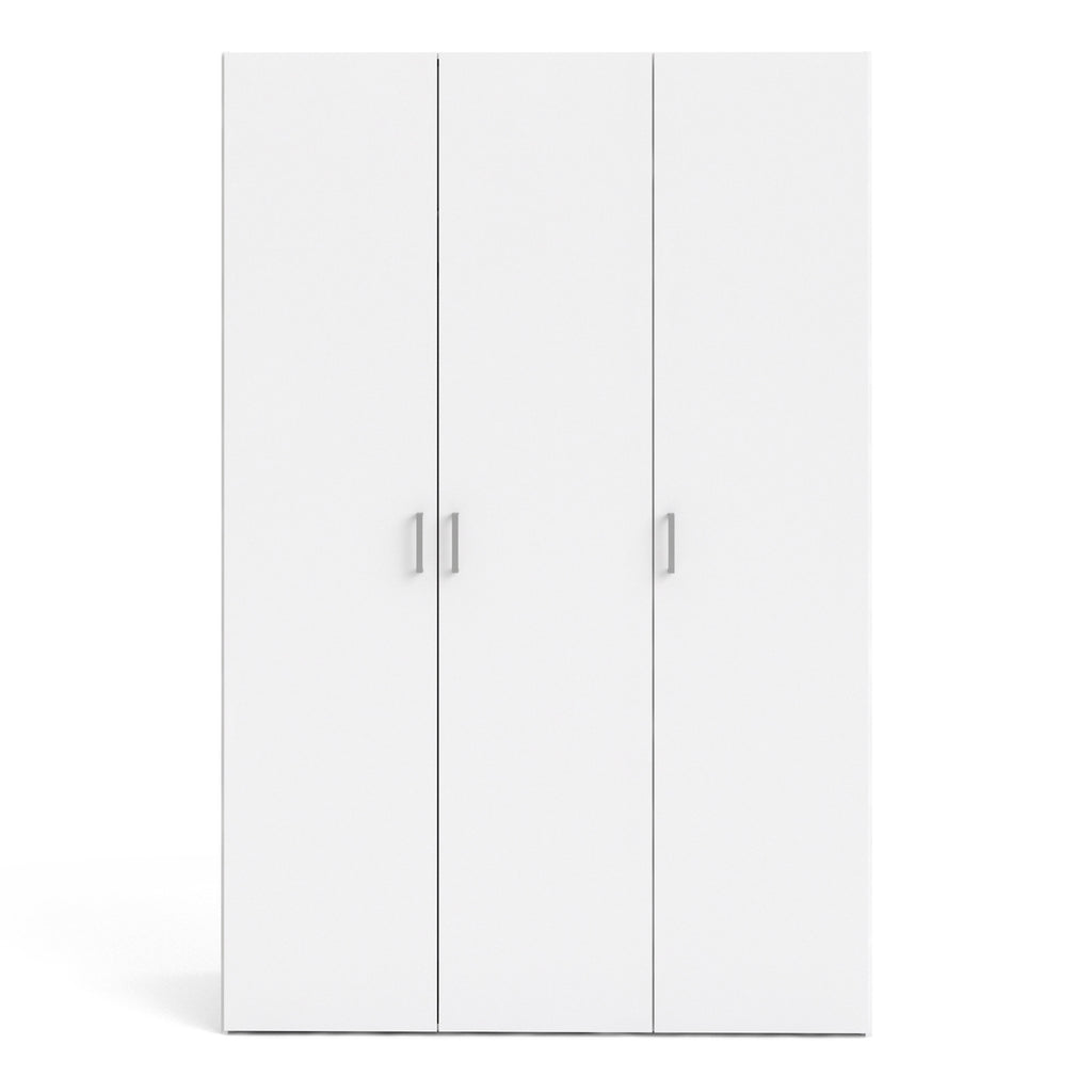 Space Wardrobe 3 Doors White 1750