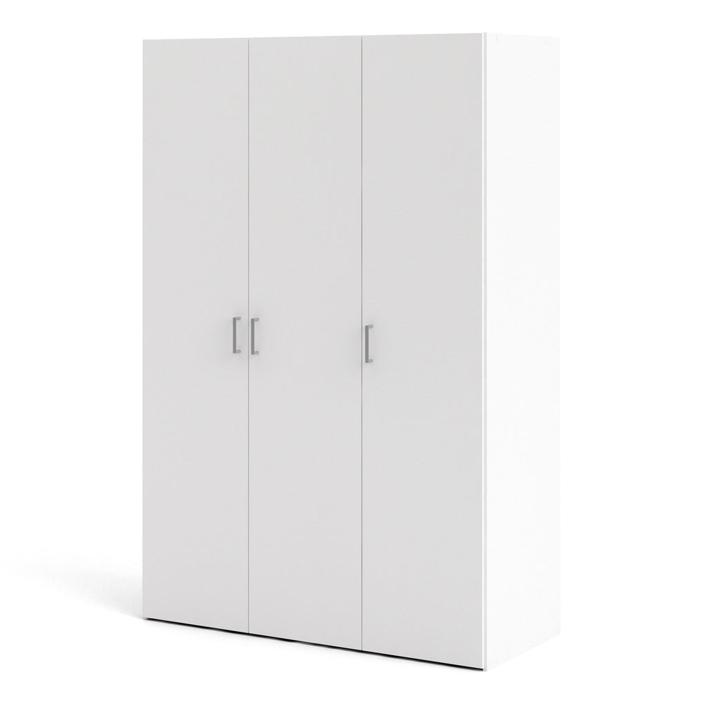 Space Wardrobe 3 Doors White 1750