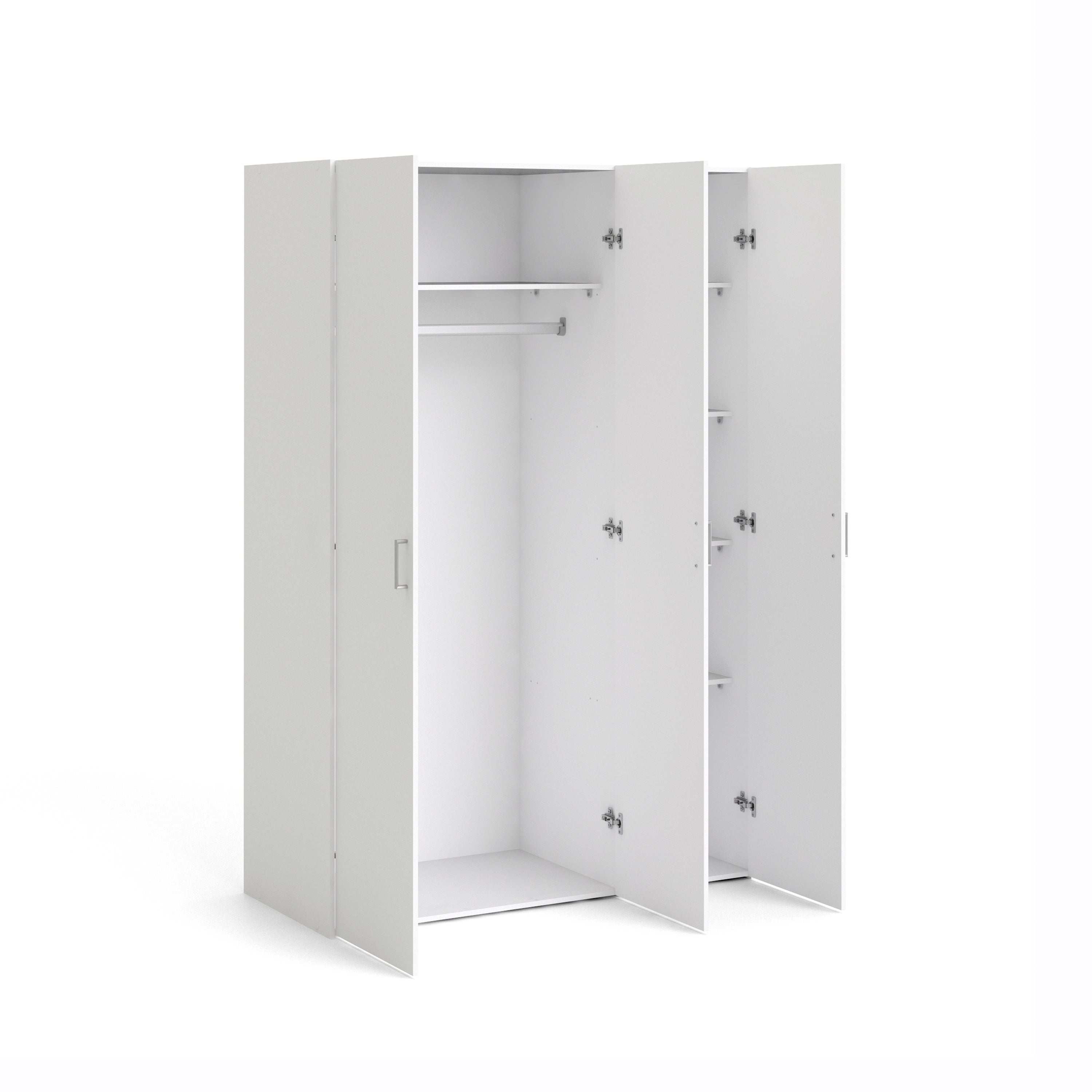 Space Wardrobe 3 Doors White 1750