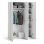 Space Wardrobe 3 Doors White 1750