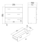 Space Chest of 3 Drawers in White