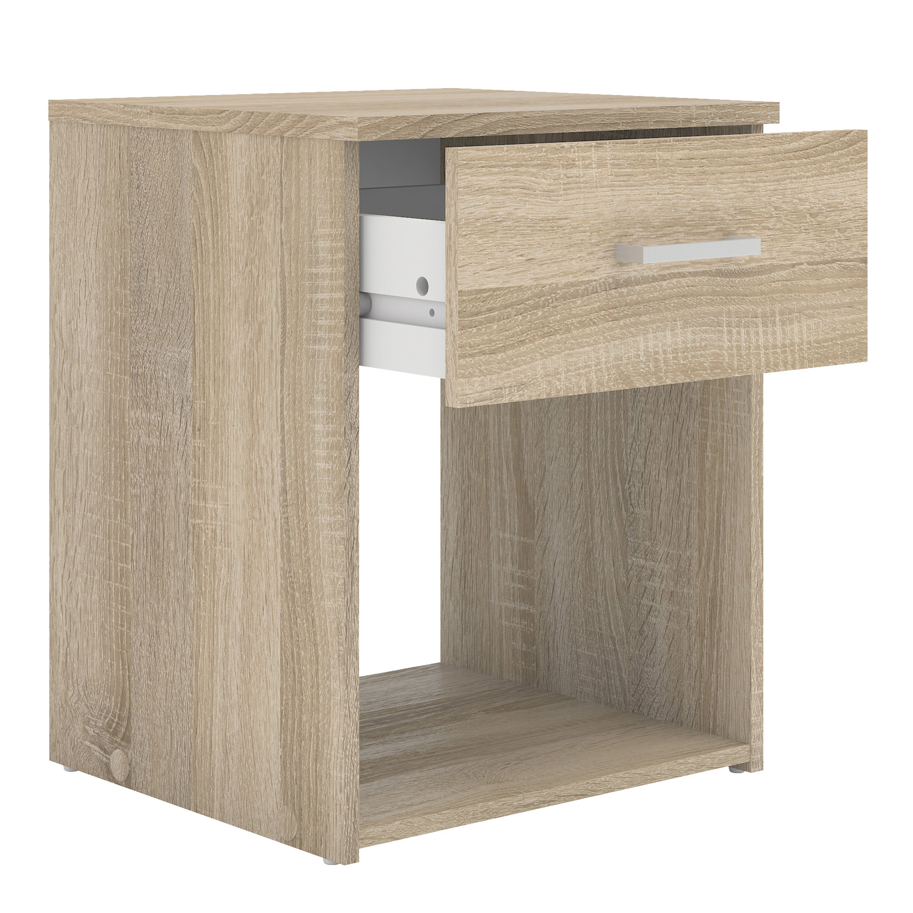 Space Package - Bedside 1 Drawer + Chest of 3 Drawers + Wardrobe with 2 Doors + 1 Drawer in Oak