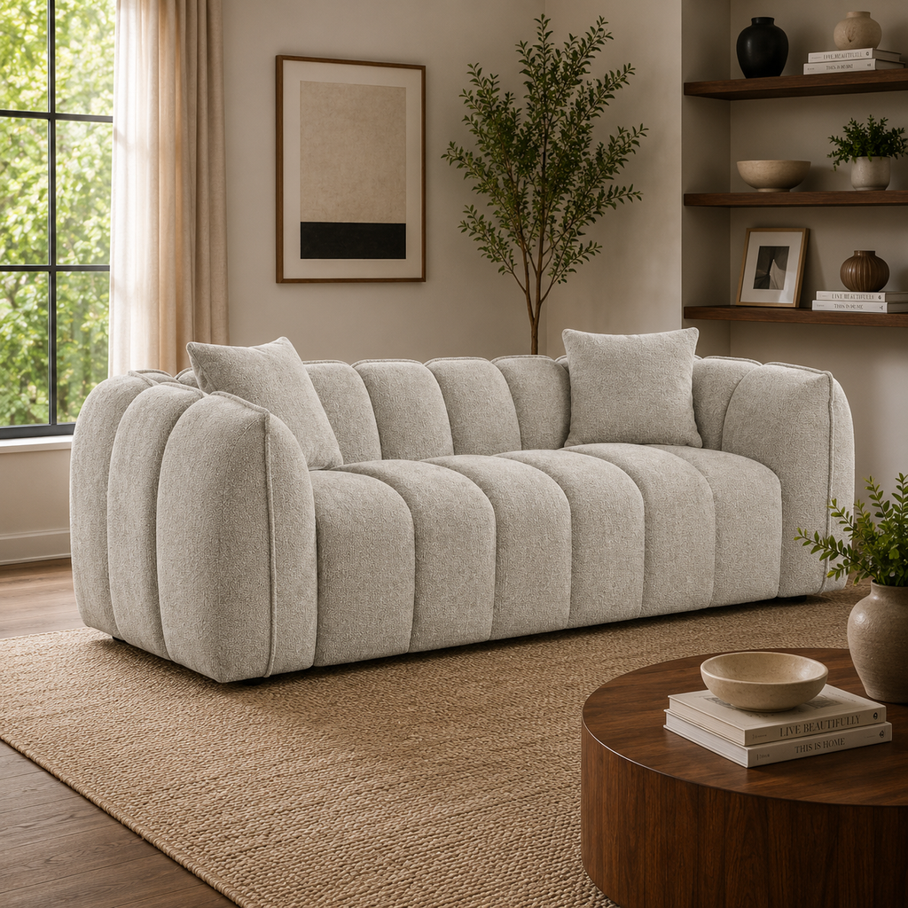 Venice Sofa Beige 3 Seater