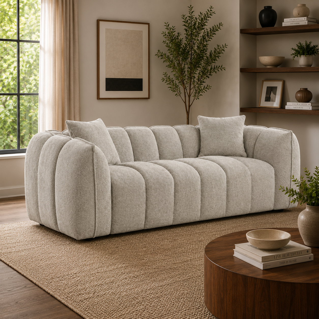 Venice Sofa Beige 3 Seater