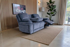 Bellagio Grey Lay-Z-Boy Style Fabric Power Recliner 3 Seater Sofa | Banks | Tampa | Santori | DFS