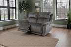 Majestic Grey Lay-Z-Boy Style Fabric Power Recliner 2 Seater Sofa
