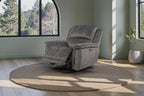 Majestic Grey Lay-Z-Boy Style Fabric Power Recliner Armchair