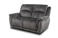 Majestic Grey Lay-Z-Boy Style Fabric Power Recliner 2 Seater Sofa
