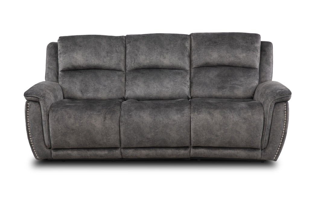 Majestic Grey Lay-Z-Boy Style Fabric Power Recliner 3 seater