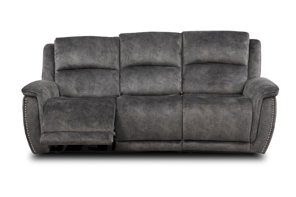 Majestic Grey Lay-Z-Boy Style Fabric Power Recliner 3 seater