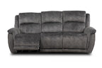 Majestic Grey Lay-Z-Boy Style Fabric Power Recliner 3 seater
