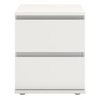 Nova Bedside 2 Drawer in White