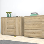 Nova Sideboard 3 Drawers 2 Doors in Oak