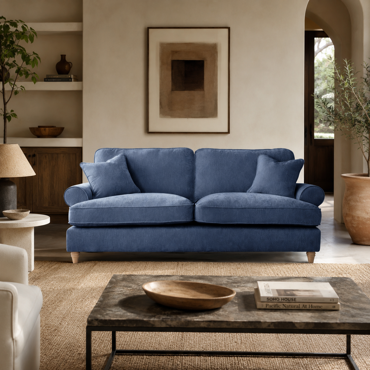 3 Seater Sofa Manhattan Navy The Great Sofa Company | Victoria | Bromfield | Lola | Alfie | Mari | Longfellow | Duresta Style