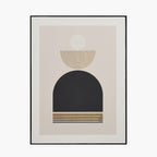 Art Deco Print with Gold Detail and Black Frame