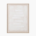 White and Natural Textured Canvas with Natural Frame