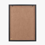 Natural Canvas with Black Stripe Pattern and Black Frame