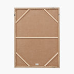 Natural and Grey Textured Abstract Canvas with Natural Frame