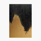 Black and Gold Abstract  Frameless Canvas