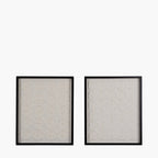 S/2 Circular Pattern Natural Paper Design Wall Art with Black Frames