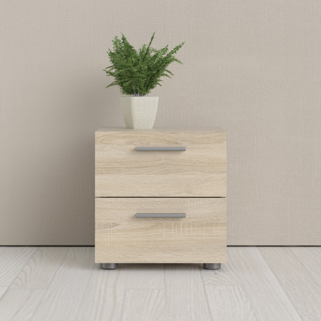 Pepe Bedside 2 Drawers in Oak