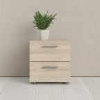 Pepe Bedside 2 Drawers in Oak