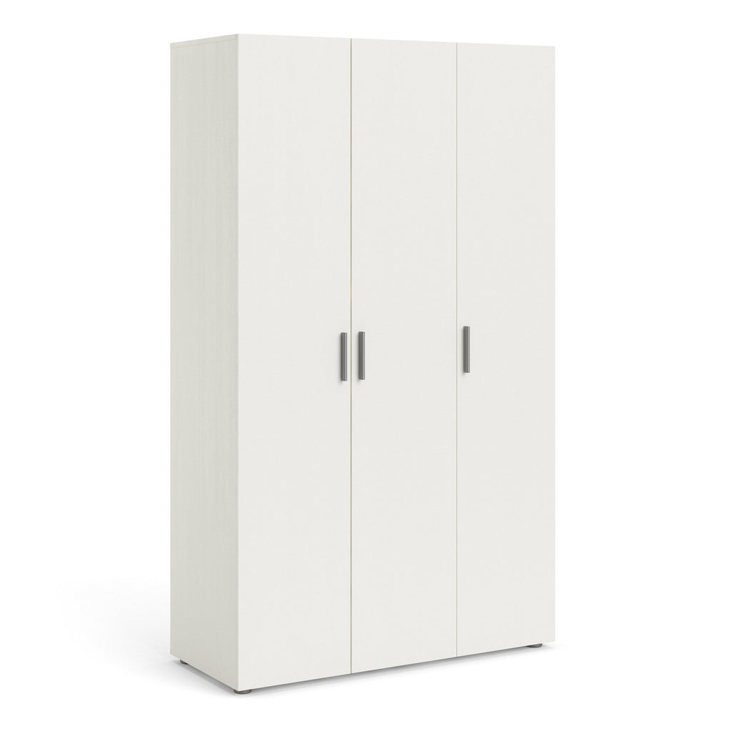 Pepe Wardrobe with 3 Doors in White Woodgrain